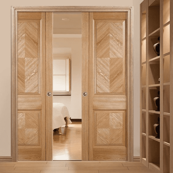 Rattan Inspired Double Door Design