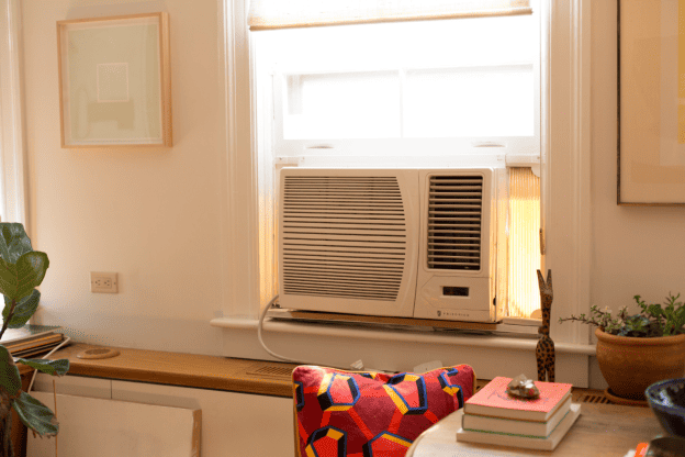 Placing the Window AC into the Cabinet